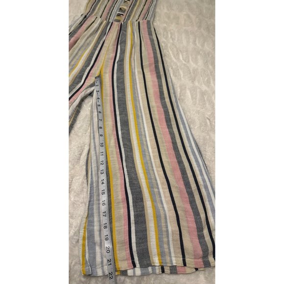 Blue Island Strapless Striped Jumpsuit Multicolored Polyester Blend XS/S-READ - Picture 10 of 12